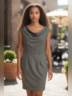 Banana Republic Factory Houndstooth Dress Size 4 Missing Belt